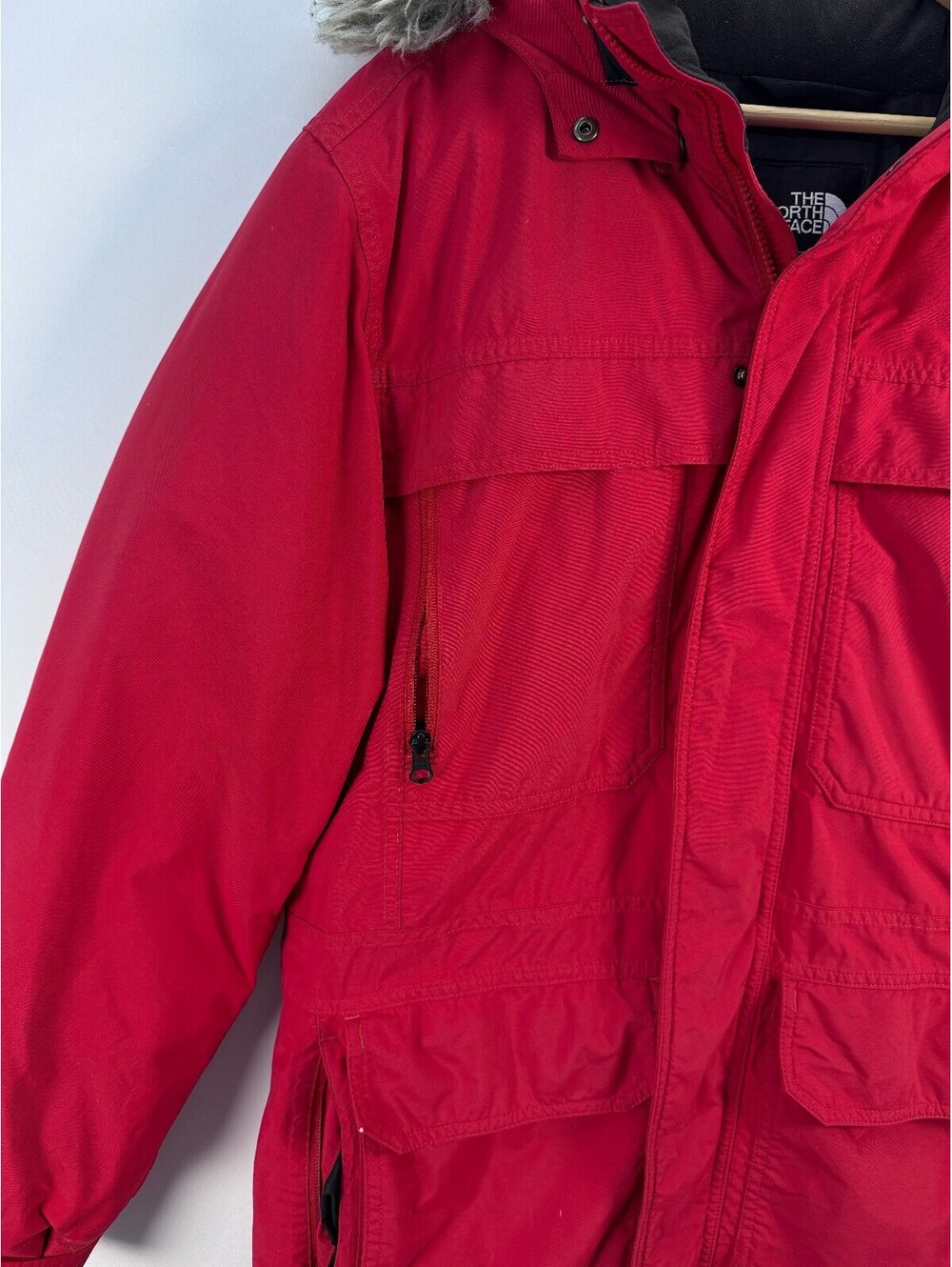 The North Face McMurdo 550 Down HyVent Fur Hood Parka Red Men's Small Gorpcore - Picture 4 of 14